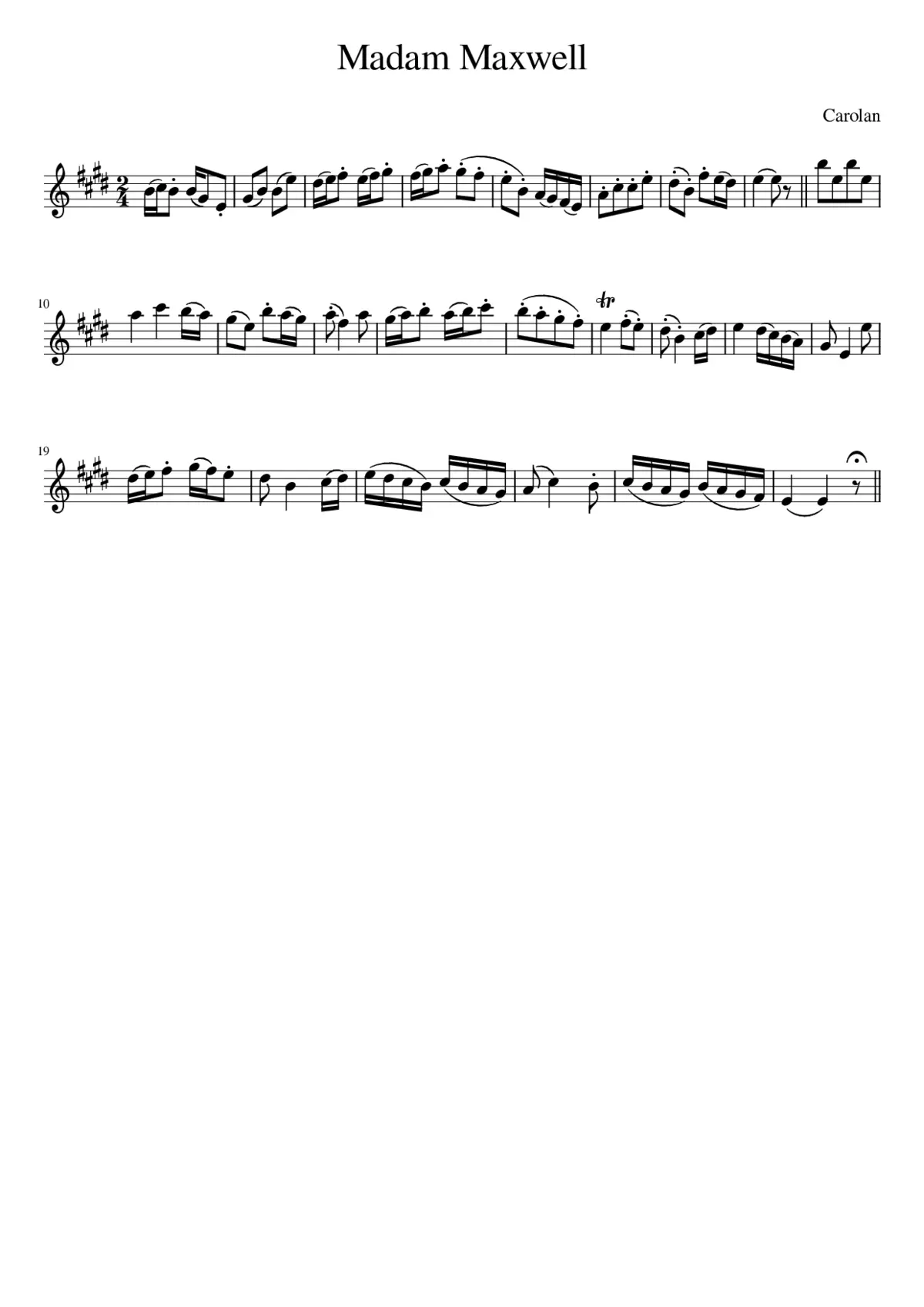 Planxty Madam Maxwell - Page 1