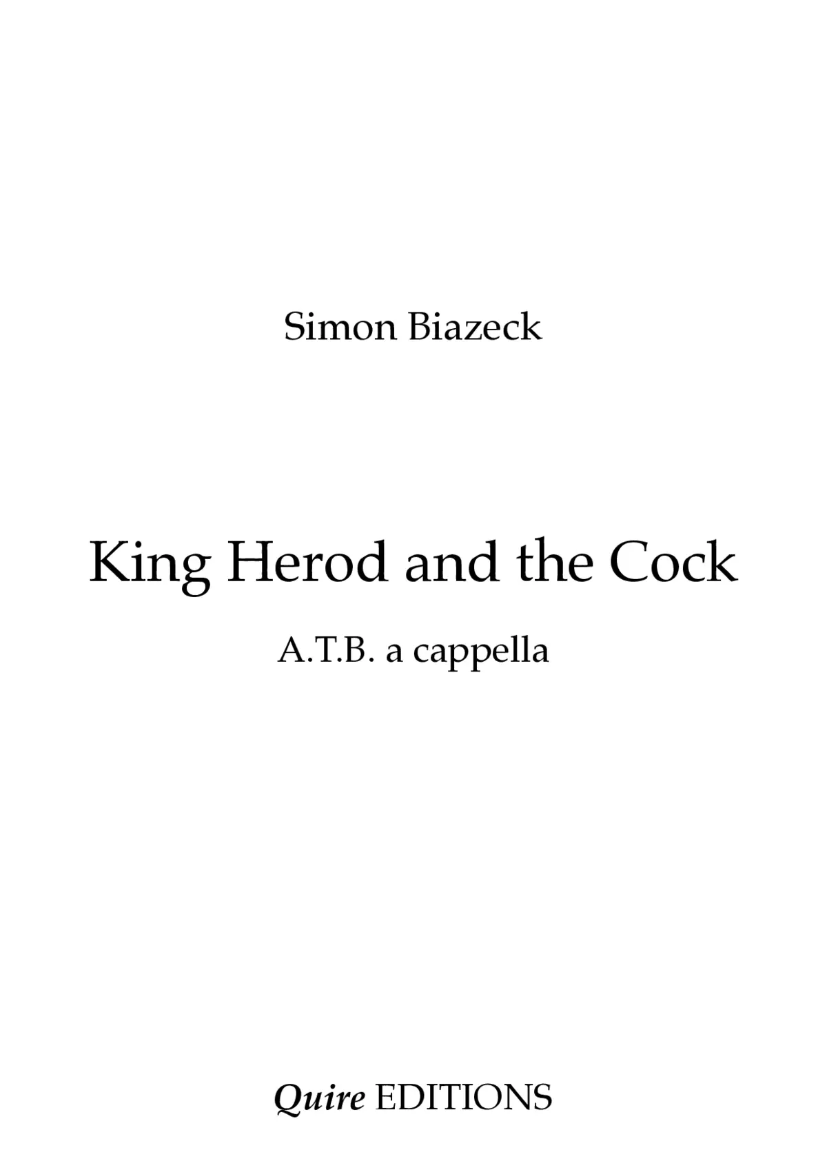 King Herod and the Cock - Page 1