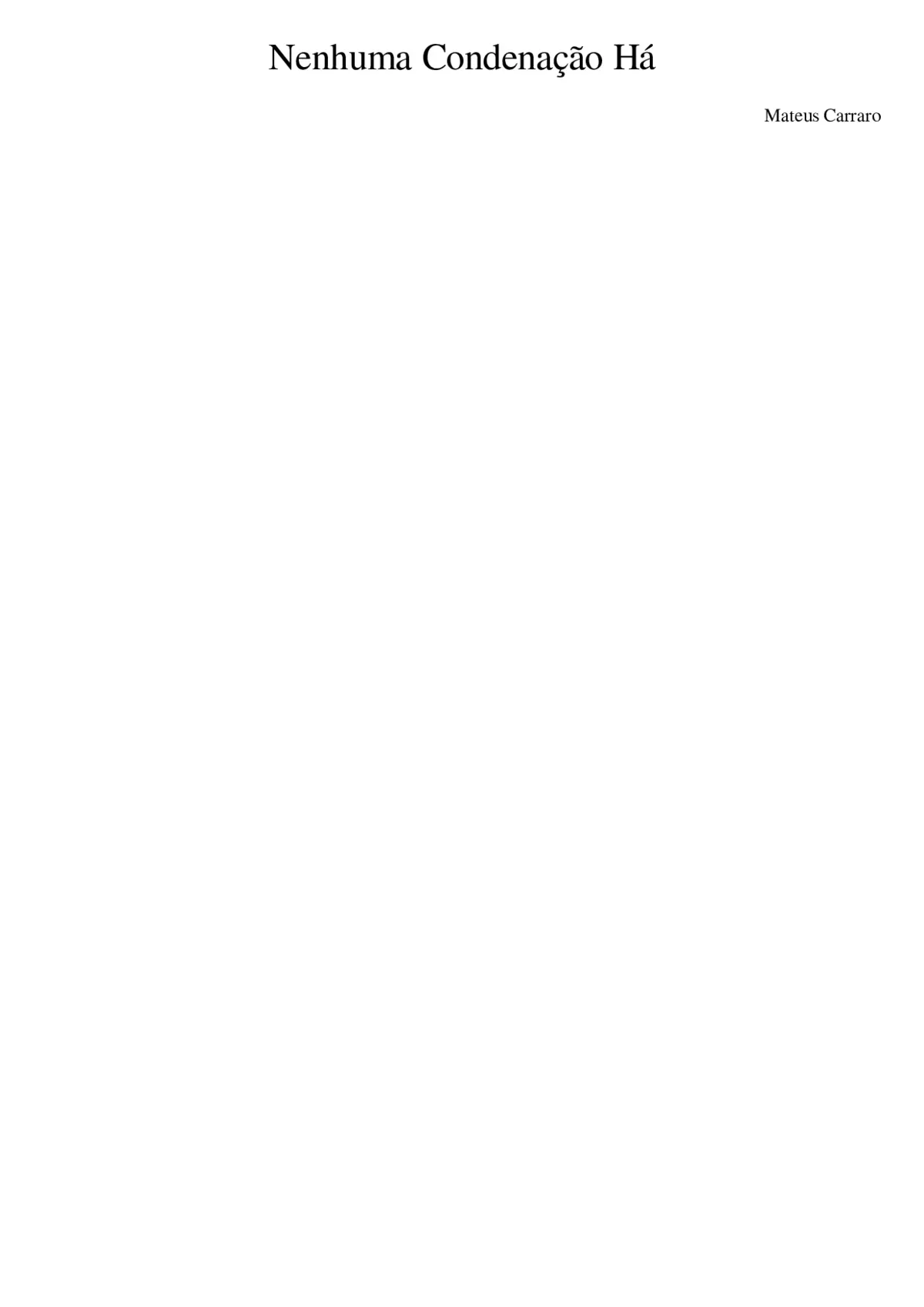 Nenhuma Condenação Há - Page 1