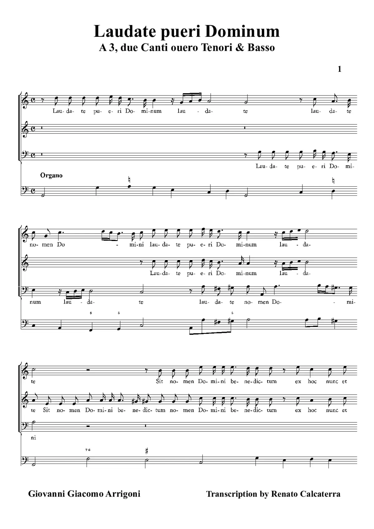 Laudate pueri Dominum - Page 1