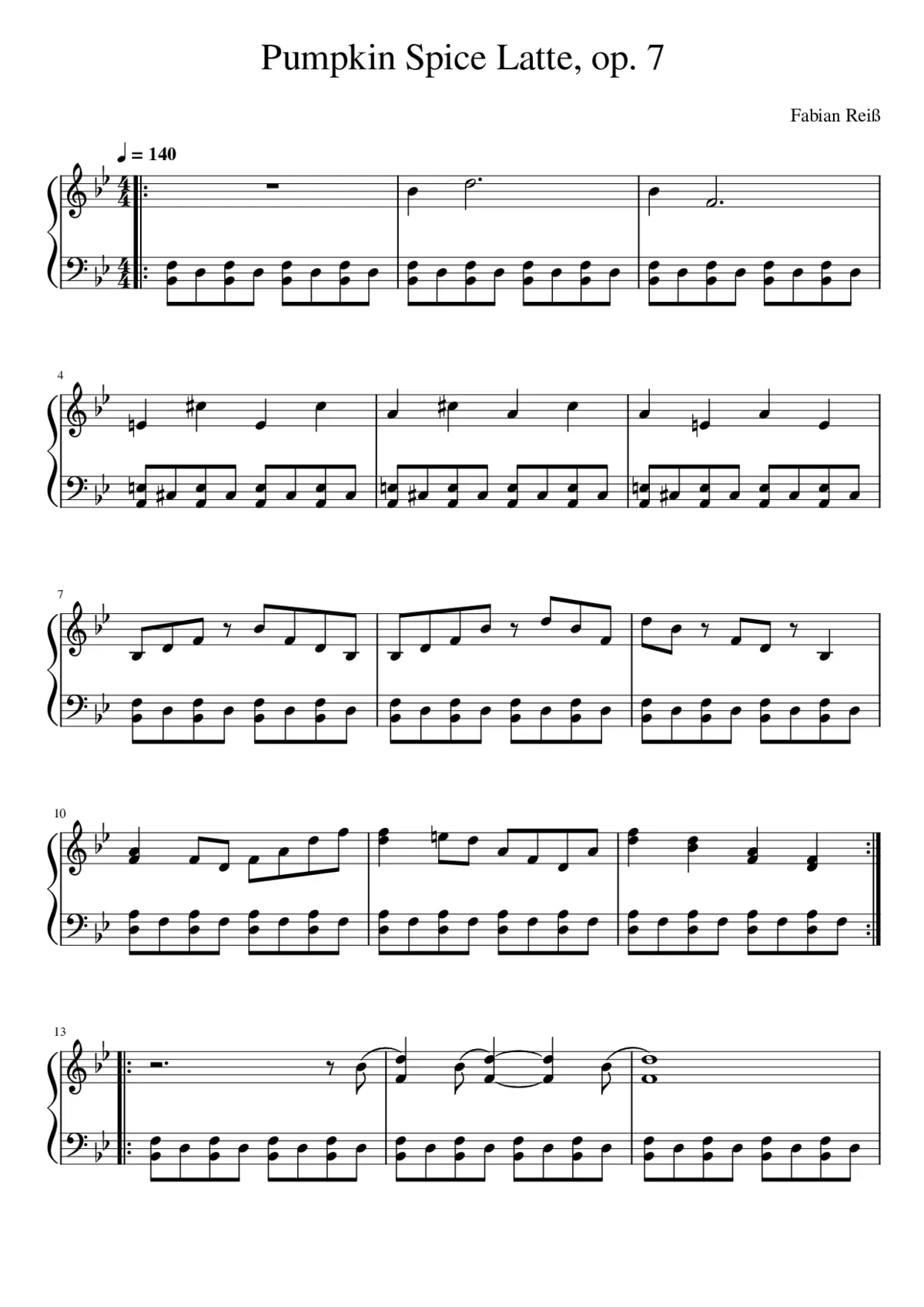 Pumpkin Spice Latte op. 7 - Page 1