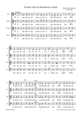 O who will o'er the downs so free