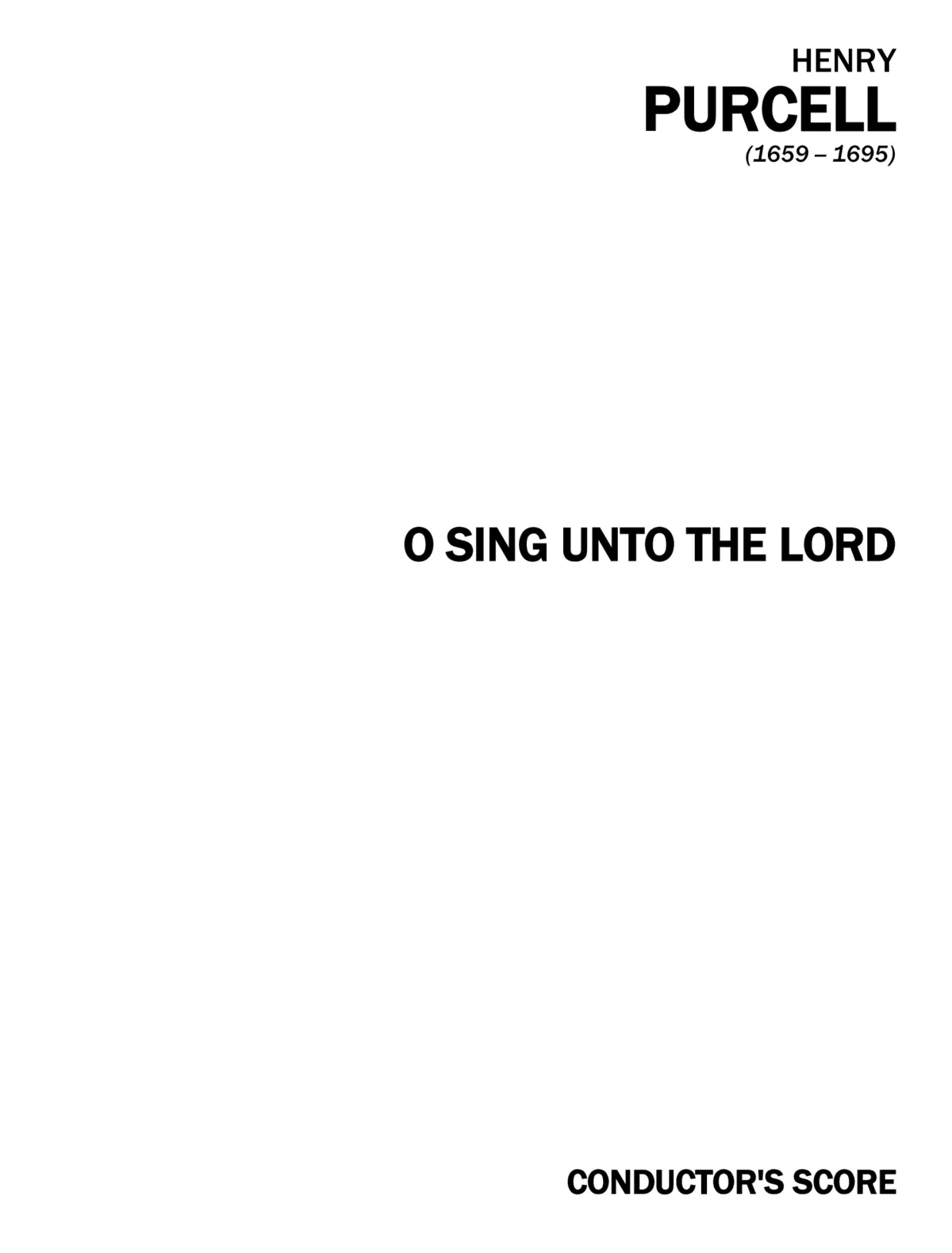 O Sing unto the Lord - Page 1