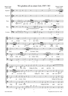 Wir glauben all an einen Gott, SWV 303