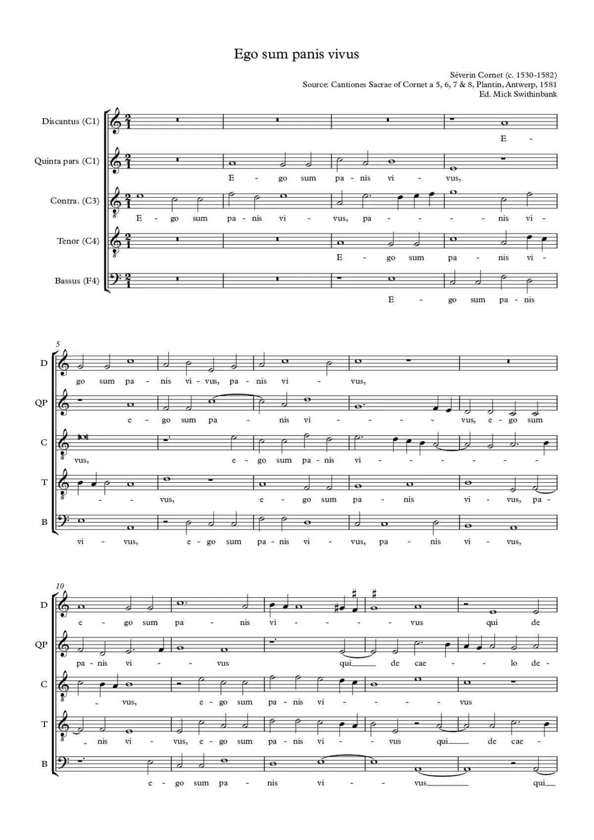 Ego sum panis vivus - Page 1