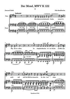Der Mond, MWV K 122