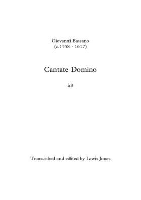 Cantate Domino a 8
