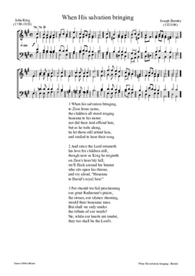 When, His salvation bringing