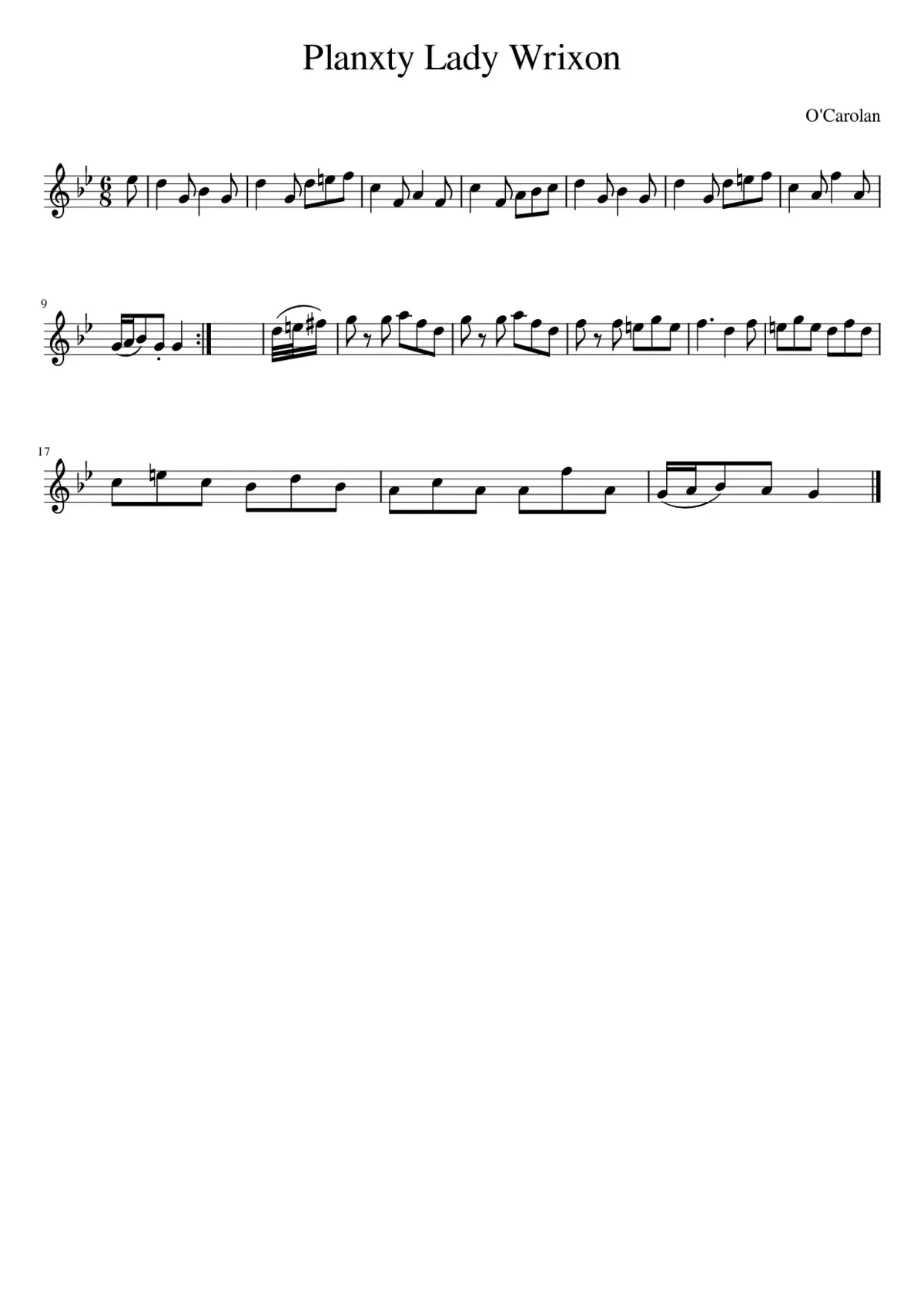 Planxty Lady Wrixon - Page 1