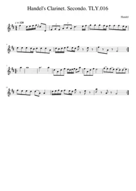 Handel's Clarinet. Secondo. TLY.016
