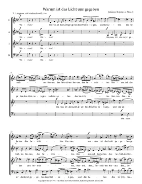 Warum ist das Licht gegeben dem Mühseligen, Op. 74, No. 1