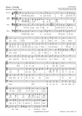 Psalm 132 Vueille Seigneur, être recors