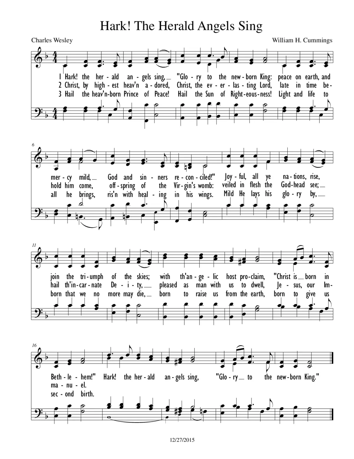 Hark! The Herald Angels Sing - Page 1