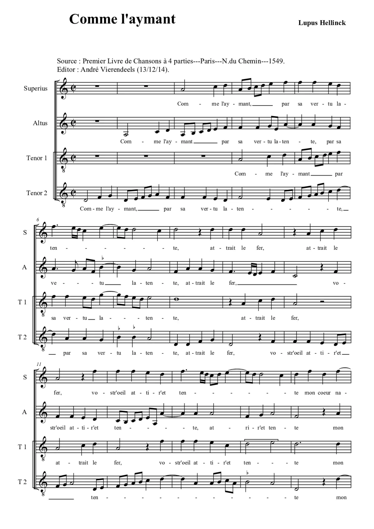 Comme l'aymant - Page 1