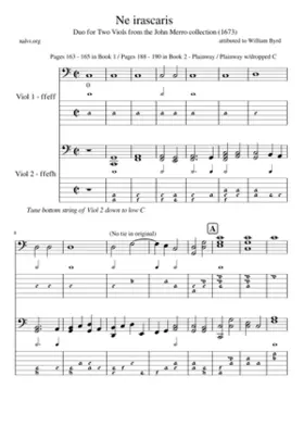 Ne Iscararis - Arrangement for 2 lyra viols (ffeff / ffefh)