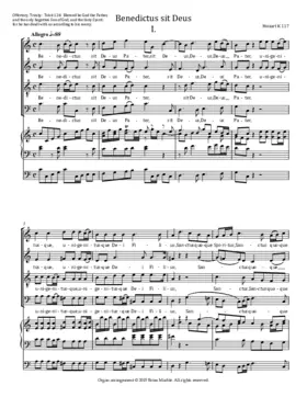 Benedictus sit Deus, KV 117