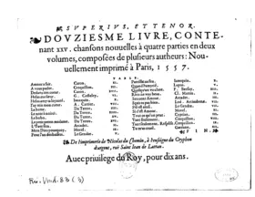 25 Chansons nouvelles, Livre 12