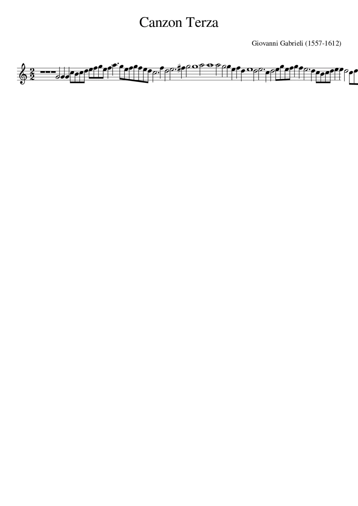 Canzon Terza - Page 1