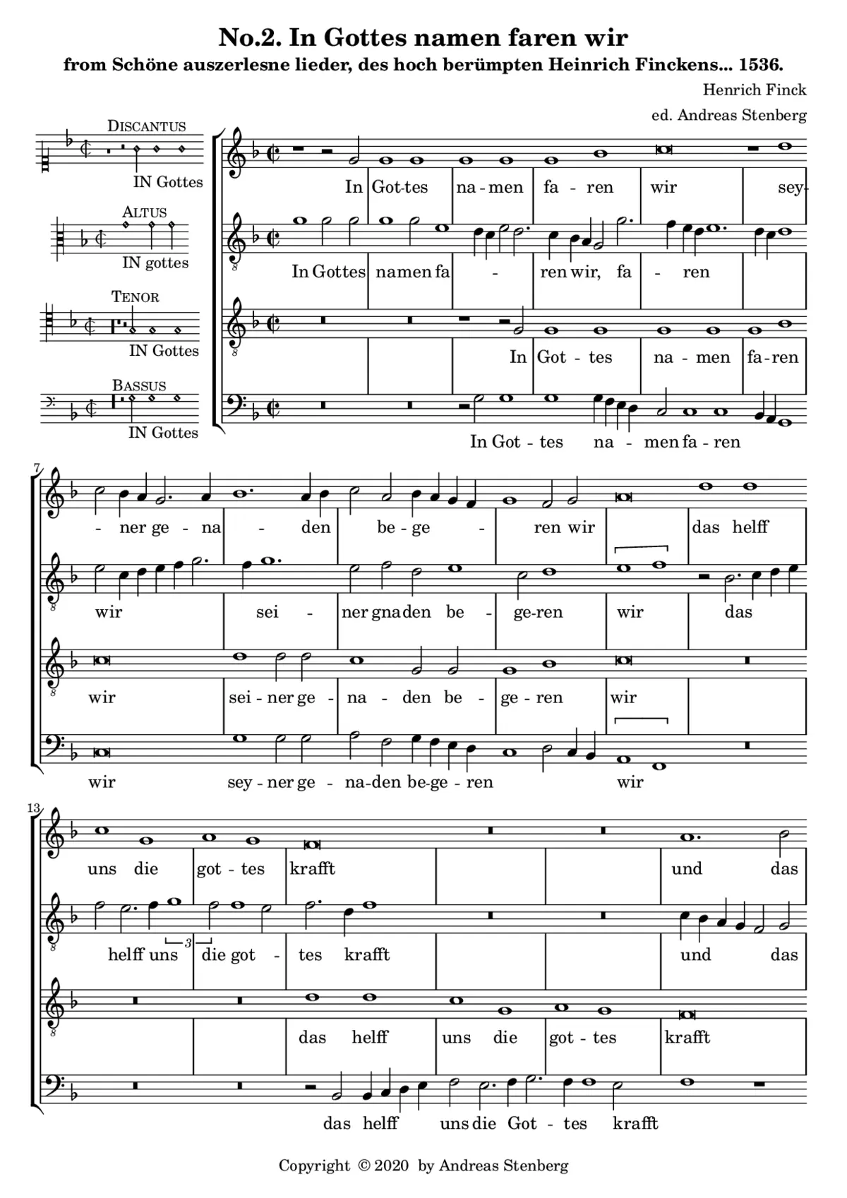 In Gottes namen faren wir - Page 1
