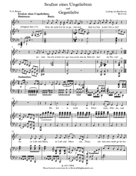 Seufzer eines Ungeliebten und Gegenliebe, WoO 118