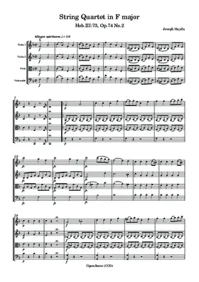 String Quartet in F major, Hob.III:73, Op.74 No.2