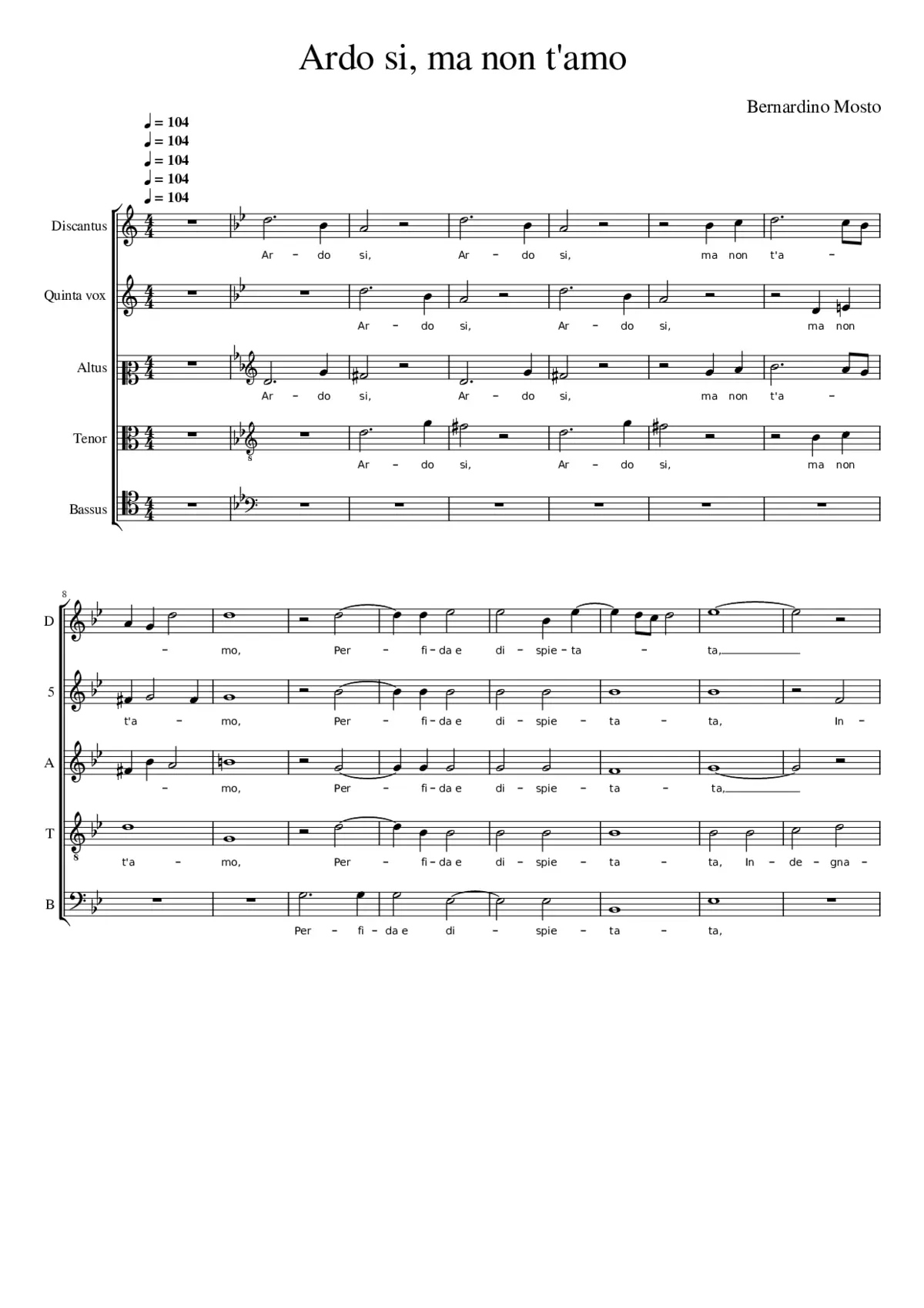 Ardo sì ma non t'amo - Page 1