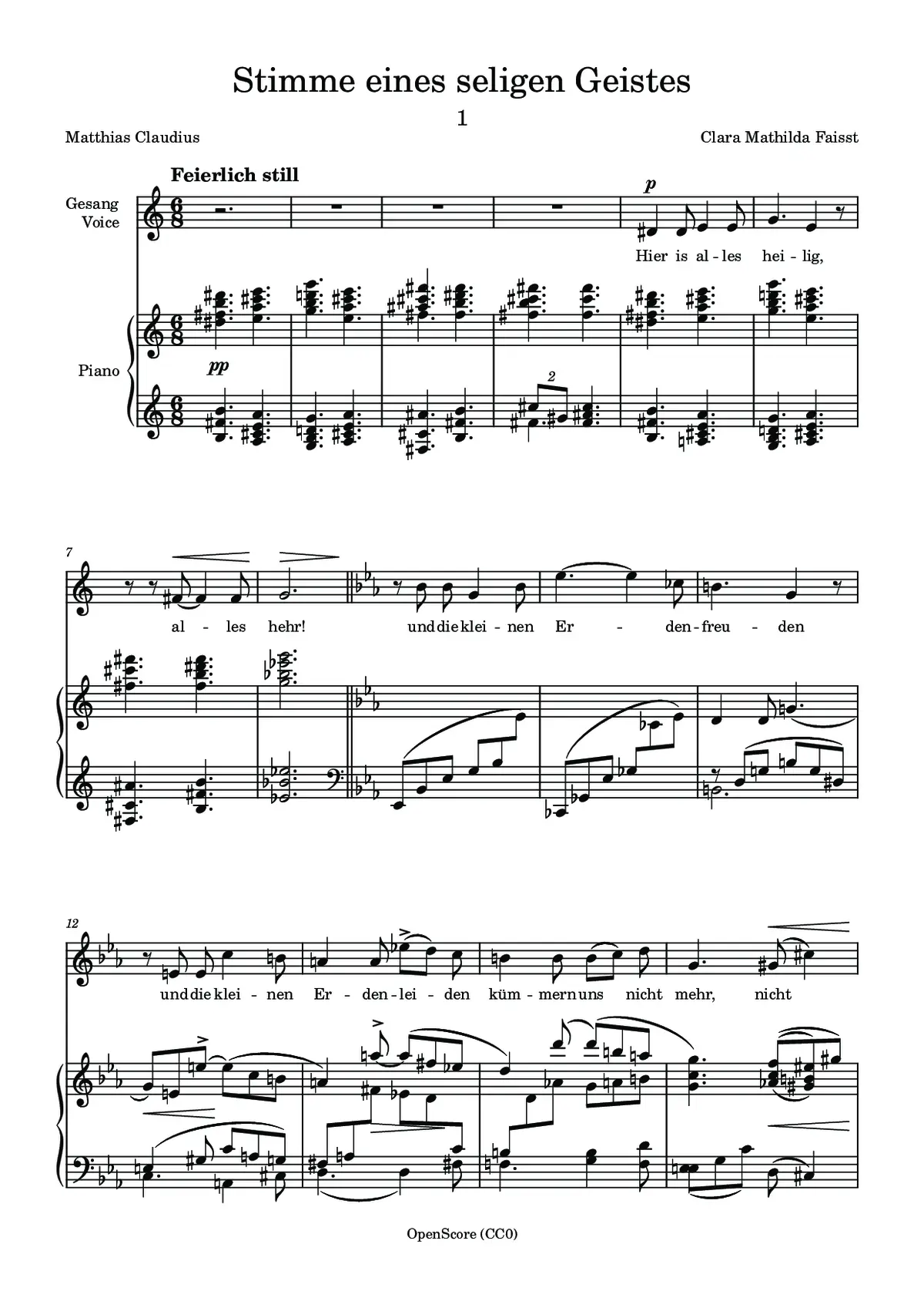 Stimme eines seligen Geistes - Page 1