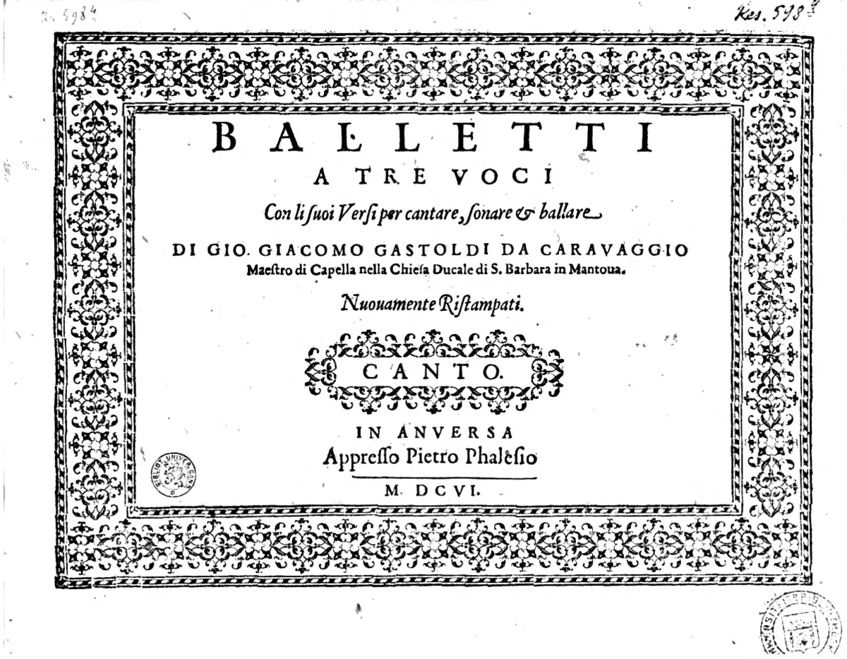 Balletti a tre voci - Page 1