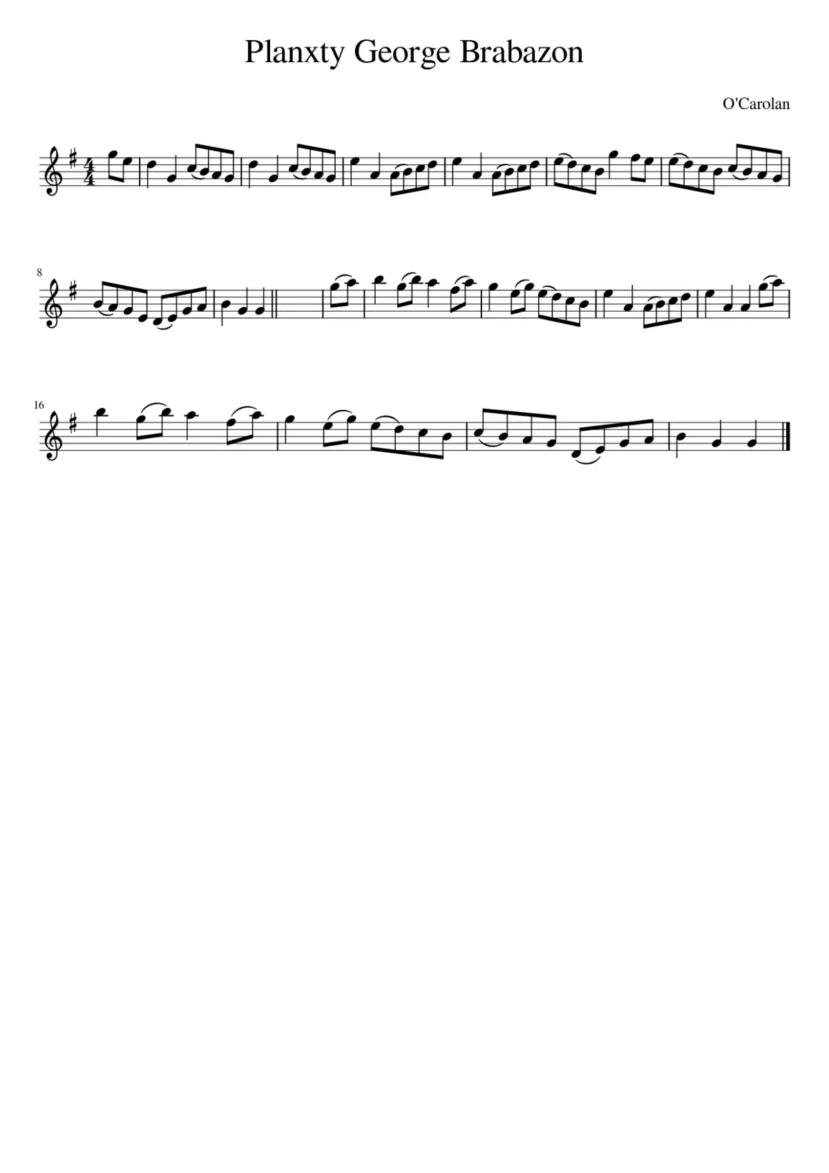 Planxty George Brabazon - Page 1