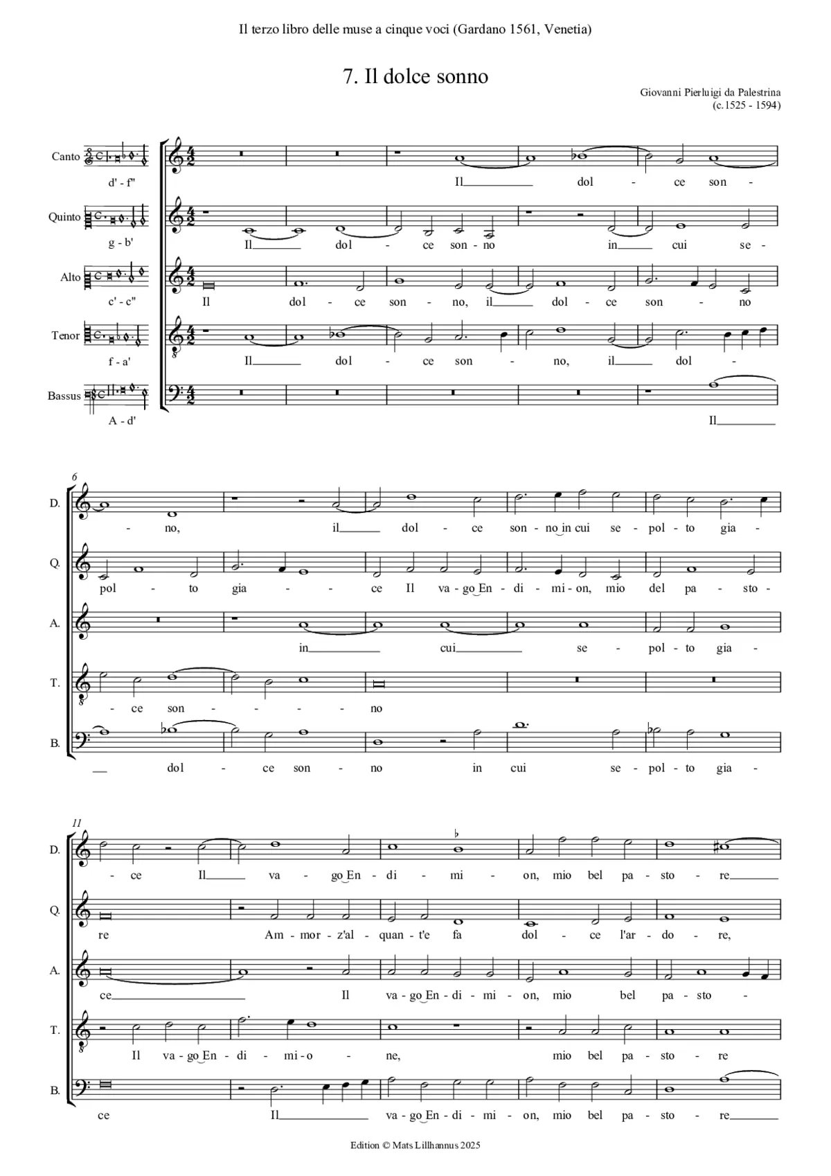 Il dolce sonno in cui sepolto giace - Page 1
