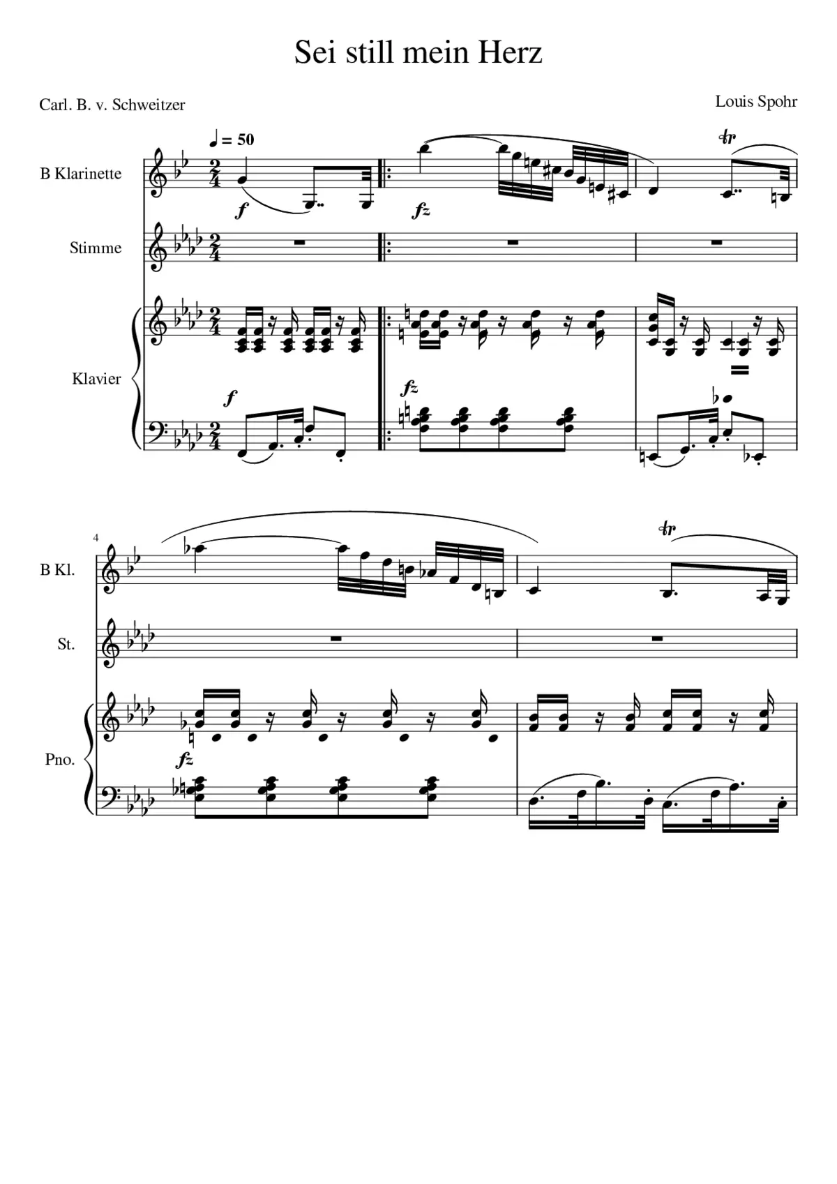 Sei still mein Herz (Louis Spohr) - Page 1