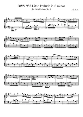 Prelude in E minor BWV 938