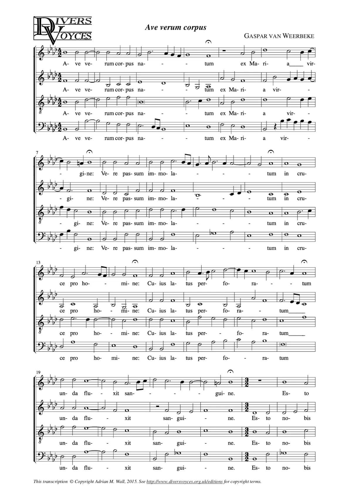 Ave verum corpus - Page 1