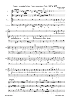 Lasset uns doch den Herren, unsern Gott, loben, SWV 407