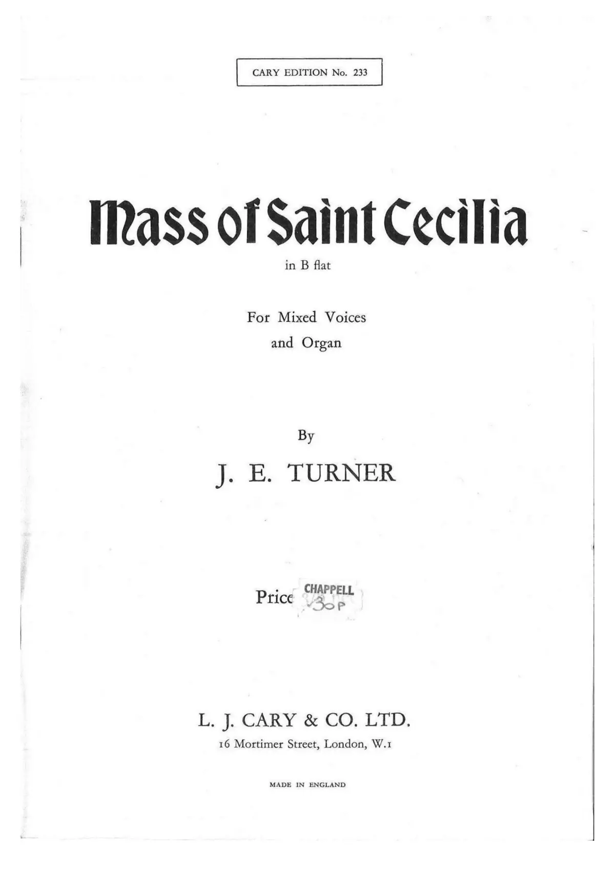 Mass of St Cecilia - Page 1