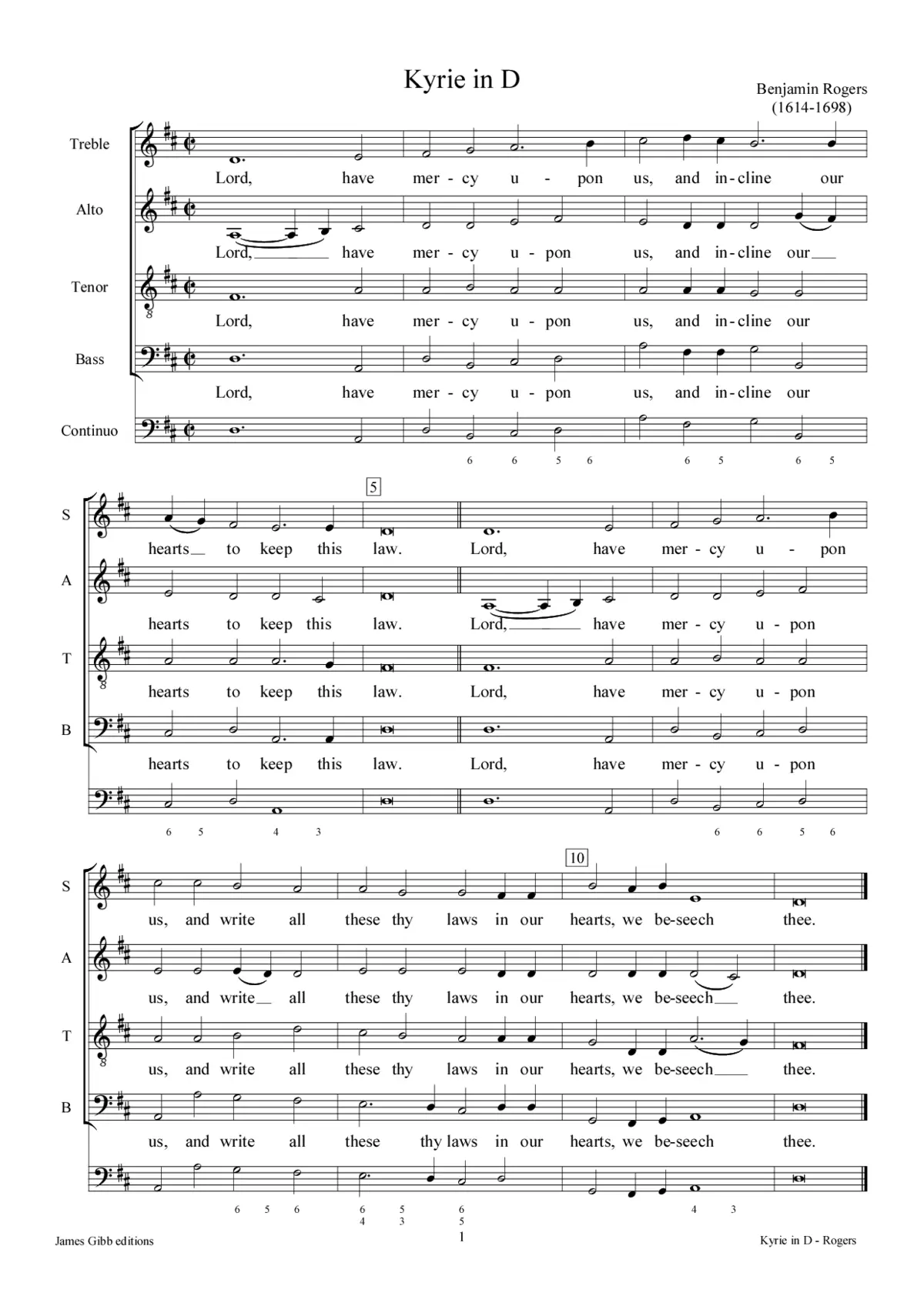 Kyrie in D - Page 1