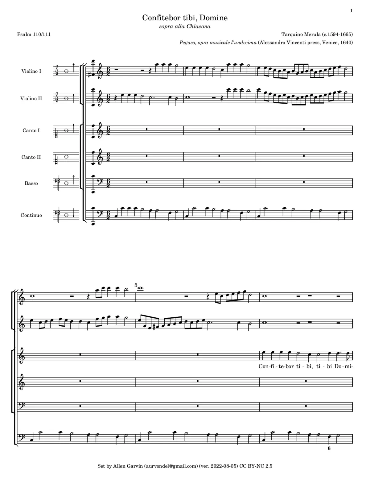 Confitebor tibi, Domine - Page 1