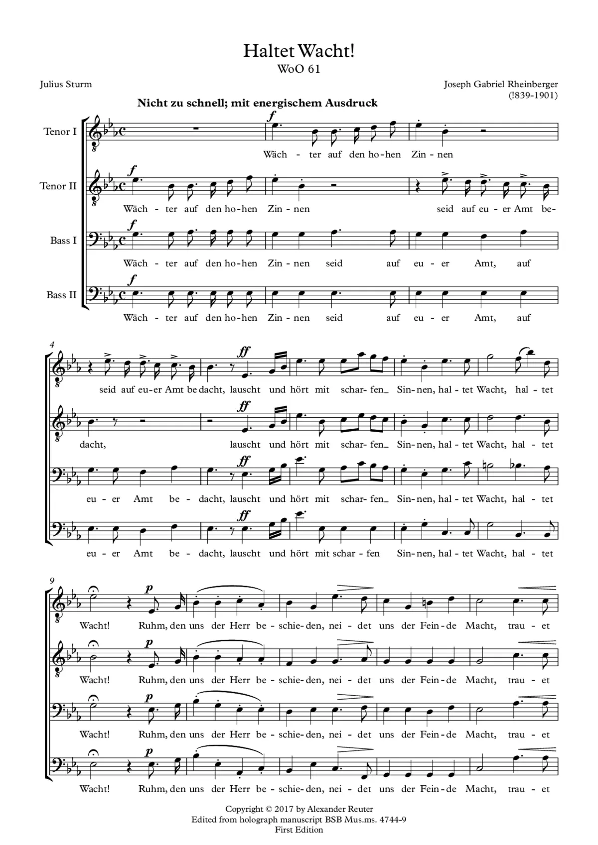 Haltet Wacht, WoO 61 - Page 1