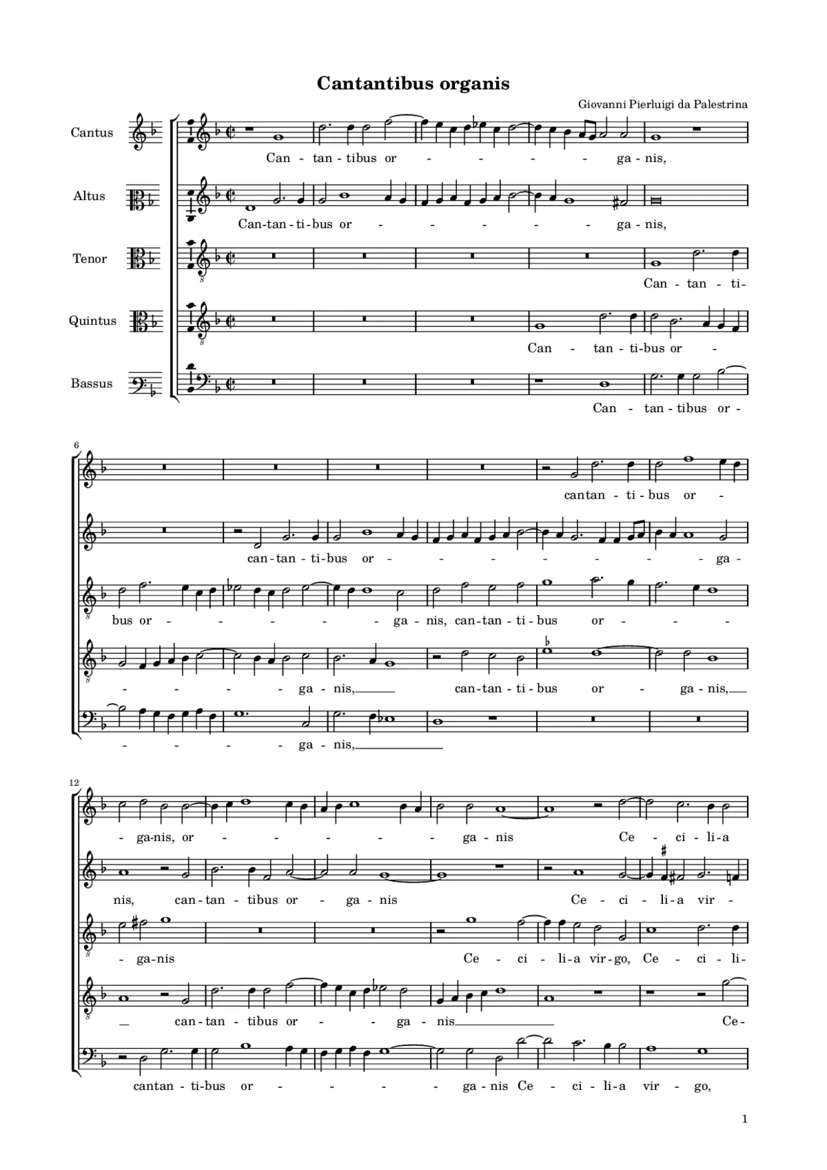 Cantantibus organis - Page 1