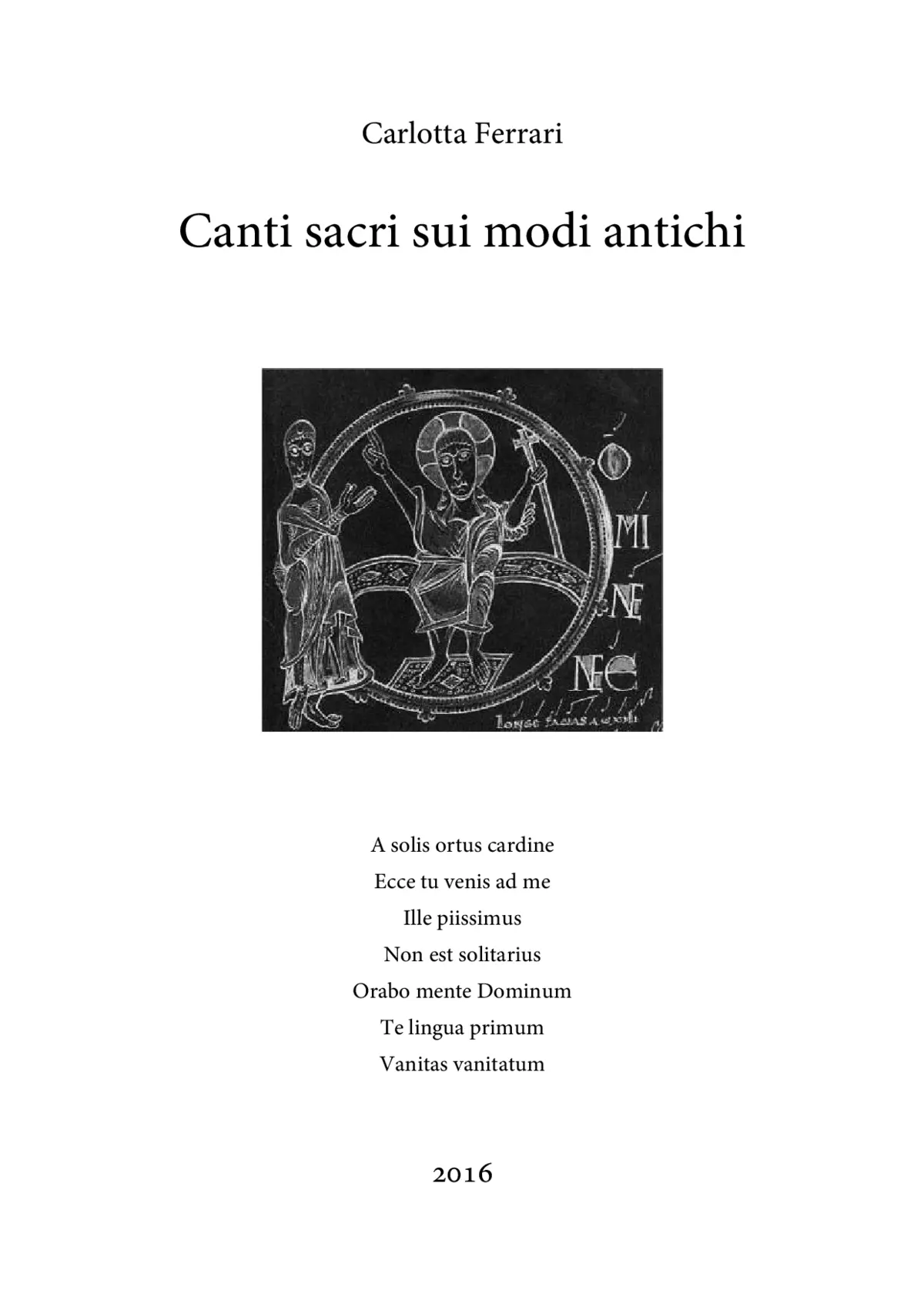 Canti sacri sui modi antichi - Page 1
