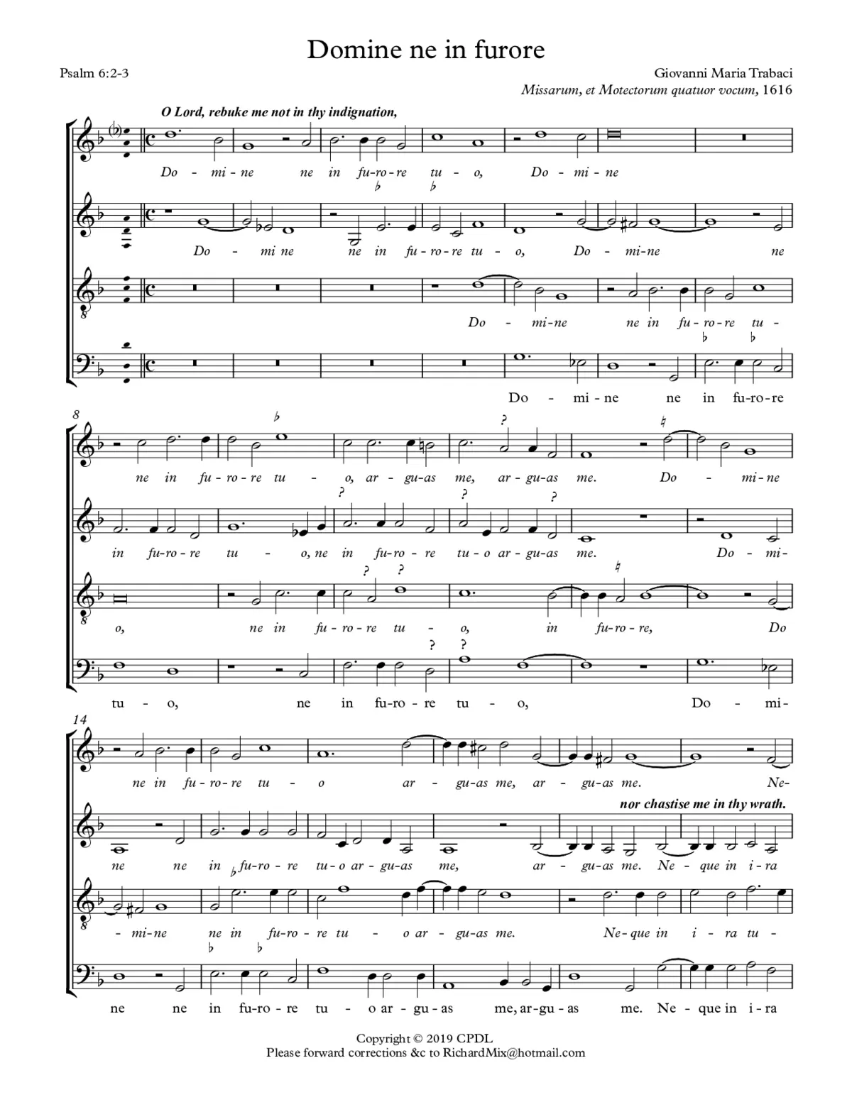 Domine ne in furore - Page 1