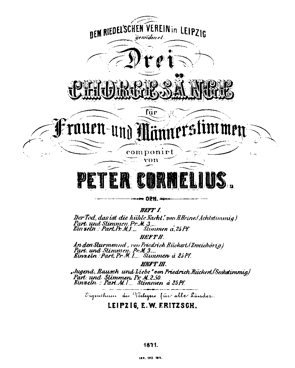3 Chorgesänge - Page 1