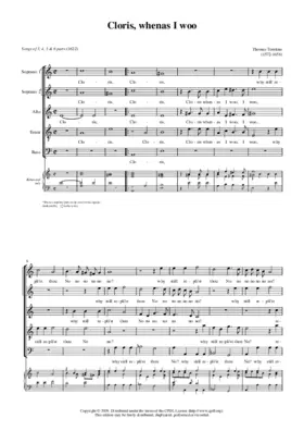 Cloris, whenas I woo