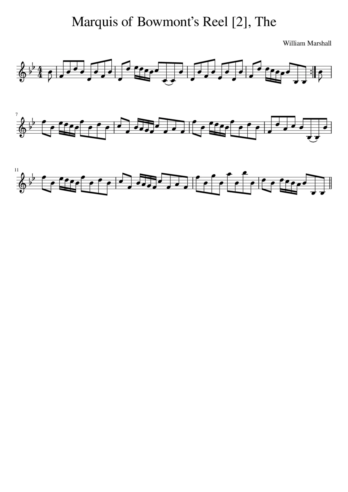 The Marquis of Bowmonts Reel - Page 1