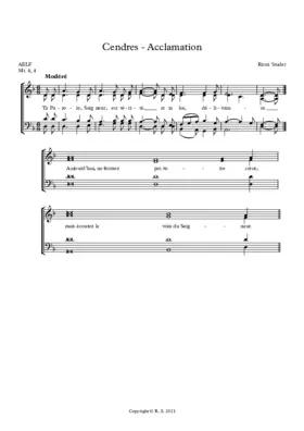 Cendres - Acclamation