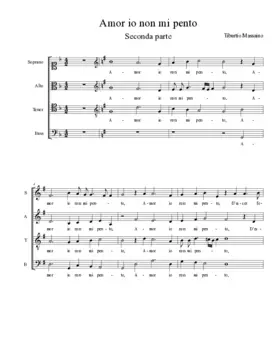 Amor io non mi pento