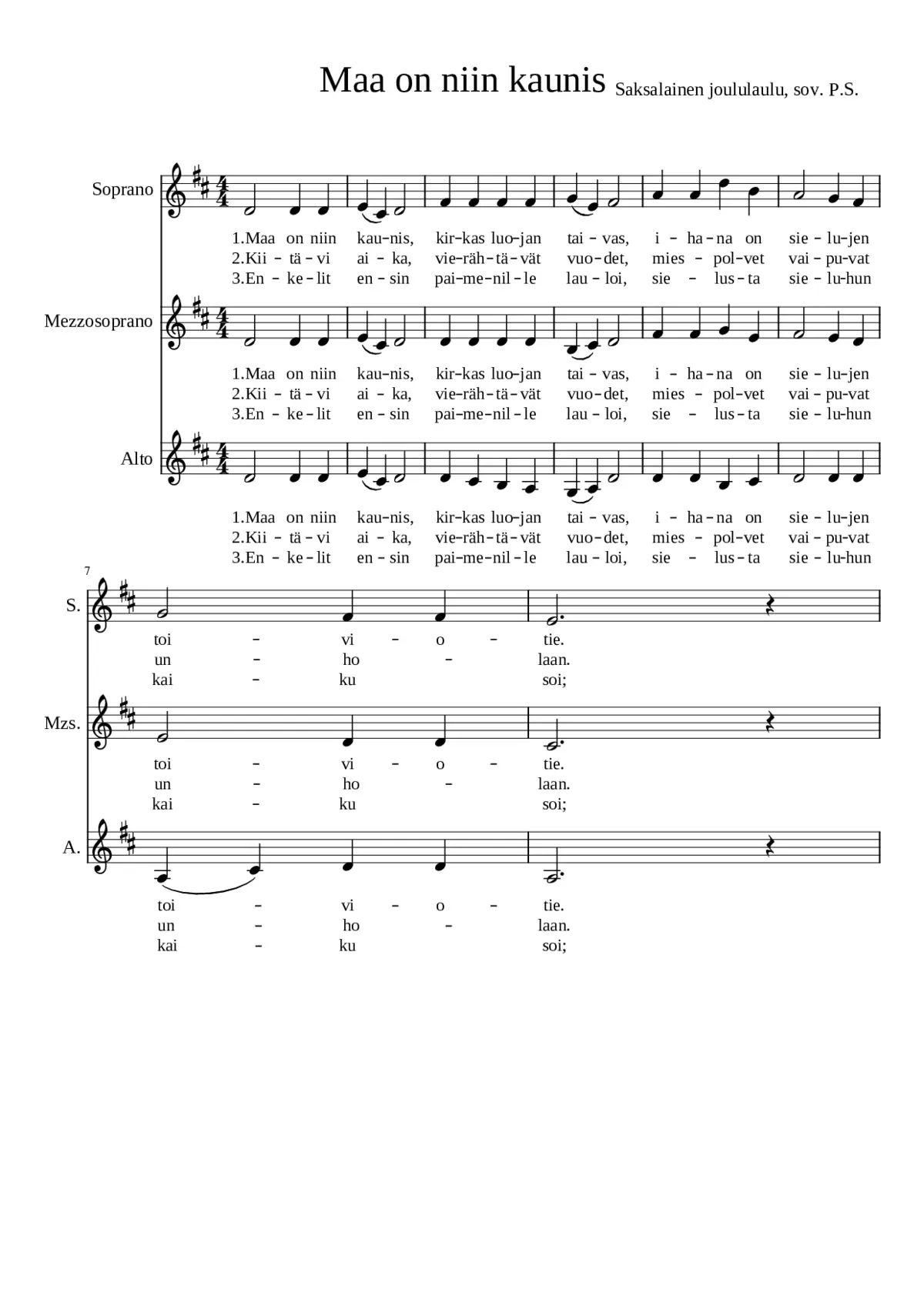 niin kaunis on maa - Page 1