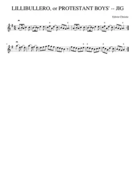 LILLIBULLERO or PROTESTANT BOYS' -- JIG