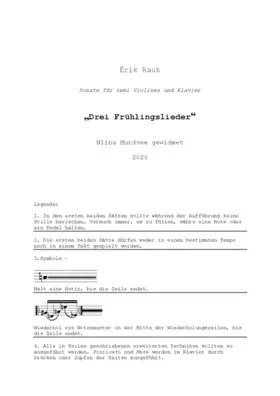 Drei Frühlingslieder