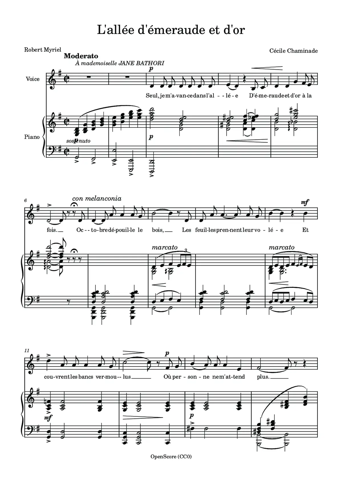 L’allée d’émeraude et d’or - Page 1